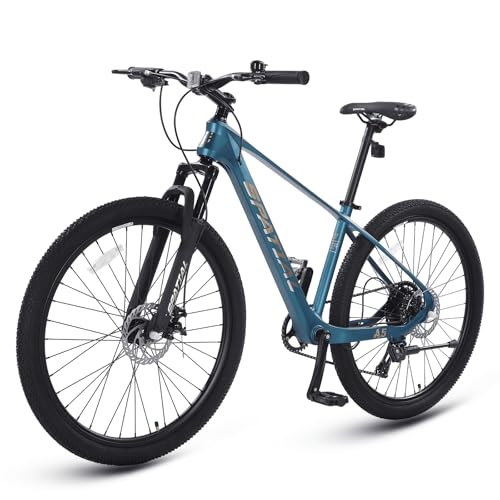 SPATIAL MTB Bicicleta de Montaña para Adultos y Jóvenes - 29/27,5/26/24 Pulgadas, 8/21 Velocidades, Frenos de Disco Mecánicos Dobles, Cuadro de Aluminio, Suspensión Delantera, Asiento Ajustable