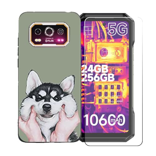 CongJiaLingXi�P�[�X�K�p �� Ulefone Armor 27T+ (6.78") �K�p �� �d�����ꂽ�K���X�X�N���[���v���e�N�^�[�A�_�炩���V���R�[���V�F���o���p�[�h�Ռ�TPU�ی�J�o�[�������,LLM8