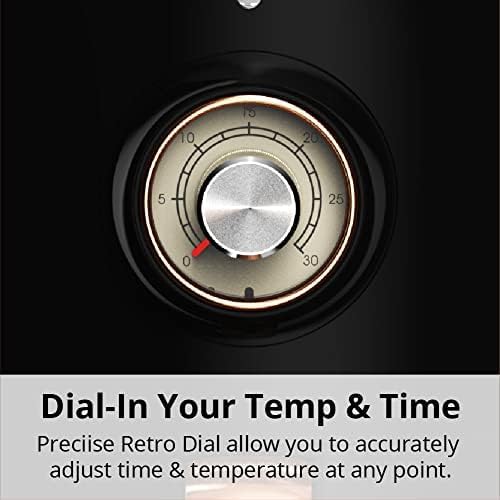 Miniatura 4 de Aria Freidoras de aire de 2 cuartos de galón de construcción de cerámica de estilo retro, freidora de aire pequeña y compacta, fácil de limpiar y