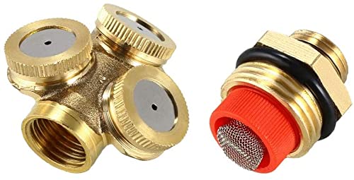 Feelers Adattatore Per Ugello Nebulizzatore In Ottone, 1/2 Maschio A 1/4 Maschio, Raccordo Di Collegamento (Confezione Da 4) - 4