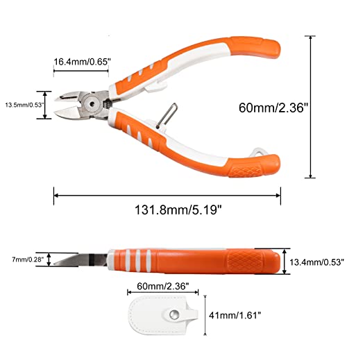 Speedwox Precision Diagonal Cutting Pliers 5 Inches Wire Flush Cutters Ultra Sharp Electronics Pliers Model Sprue Wire Clippers Side Cutting Nippers With Safety Lock And Protective Holster Cr-V Steel #TOP6