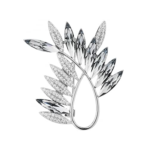 Image of Austrian Crystal Brooch Sparkling Rhinestone Brooch 18k Gold-Plated Birthstone Lapel Pin Jewelry Birthday Gifts for Women