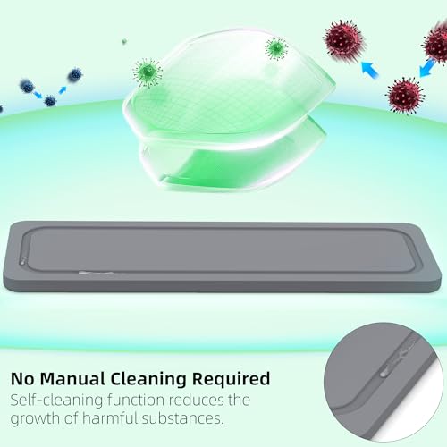 Toothbrush Holders with Water Absorbing Diatomite for Bathrooms, Electric Tooth Brush Toothpaste Holder, Kitchen Countertop Sink Caddy Sponge Organizers and Storage, Stone Drying - Thumbnail 4