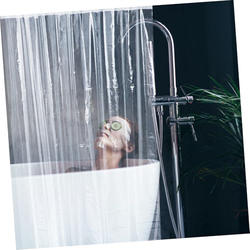Rideau de douche transparent imperméable pour éviter les éclaboussures de bain