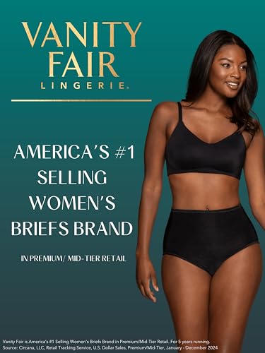 Vanity Fair Women's Illumination Brief Panties, Silky Stretch & Satin Trim