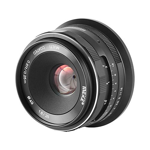 Meike 25mm F1.8 APS-C Large Aperture Wide Angle Manual Focus Lens Compatible with Nikon Z Mount Camera Z50 and Fit Z5, Z6, Z7 Under APS-C Mode