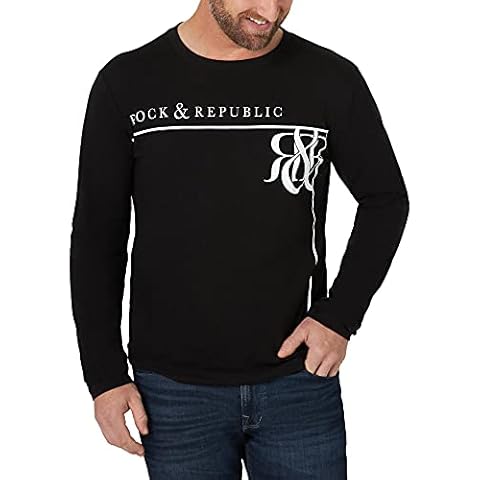 Rock & Republic Long Sleeve T-Shirt, Black, X-Large Cover
