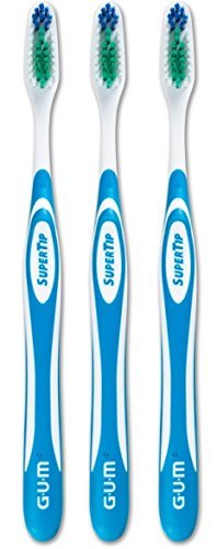 GUM 461 Super Tip Toothbrush - Compact - Soft (3 Pack)