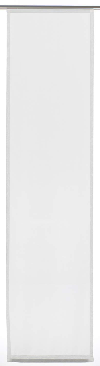 GARDINIA Cortina Basic Panel (1 panel), corredera, opaca, tela lavable, blanca, 60 x 245 cm (largo x alto)
