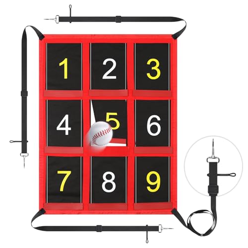 9-Section Numbers Strike Zone Target for Baseball Softball, 27.1 x