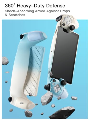 Image of UYIYE PlayStation Portal Case, Slim Gradient Protective,White Blue Gradient