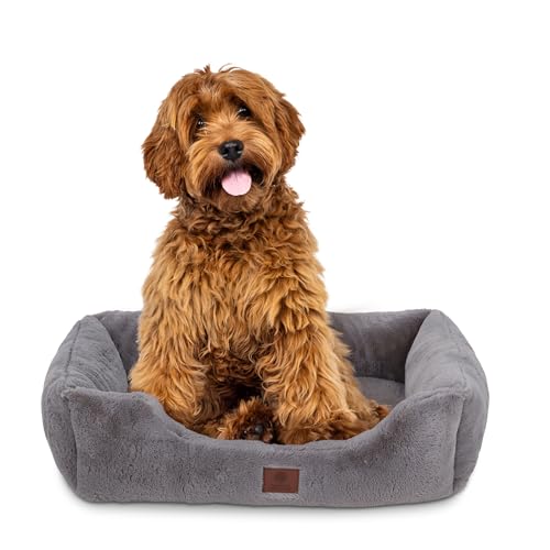 American Kennel Club Cuddler Pet Bed with Low-Profile Entrance &ndash; 30' Plush Dog Bed for Medium...