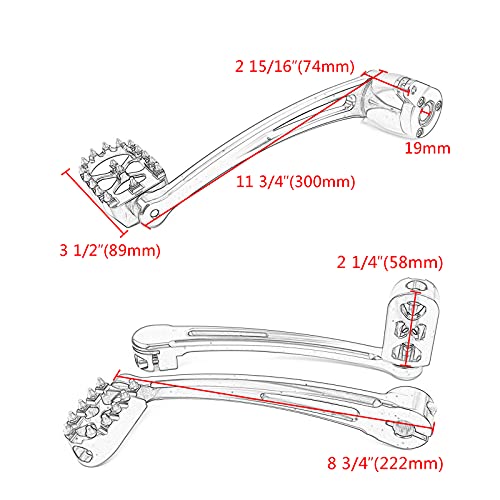 Lingdu Motorcycle Brake Arm Kit Mx Style Shift Lever Shifter Pegs For Road King Tri Glide Street Electra Glide Ultra Limited Flh Flt 2014-2020, Black #TOP5