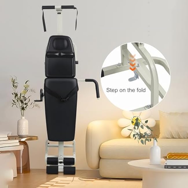 Cervical & Lumbar Traction Bed¨C Spinal Decompression Device for Neck & Back Pain Relief | Adjustable Stretching Bed for Back Pain Relief, Posture Correction |330 lb Weight Capacity Green