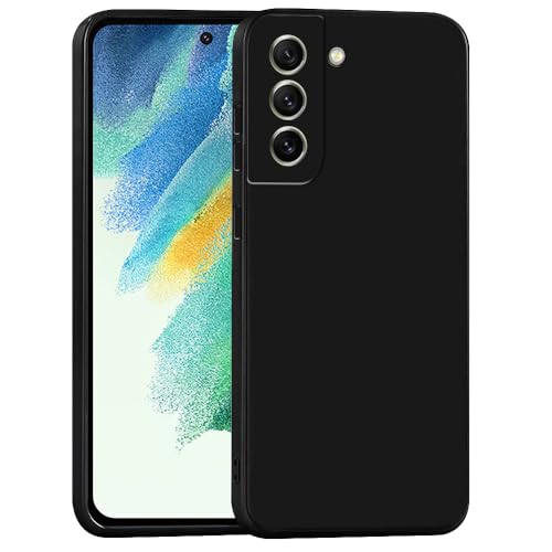 Image of amazon basics Mobile Cover for Samsung Galaxy S21 FE 5G | Full Camera Protection | Premium Liquid Silicon Case | Flexible Bumper Case for Samsung Galaxy S21 FE 5G (Black)