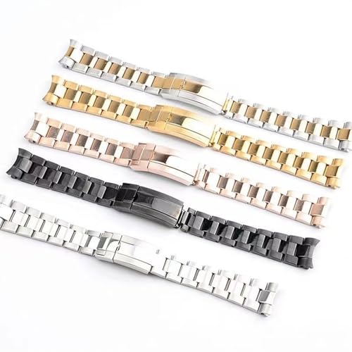 Bracelet compatible avec Rolex en acier noir 21mm - 2