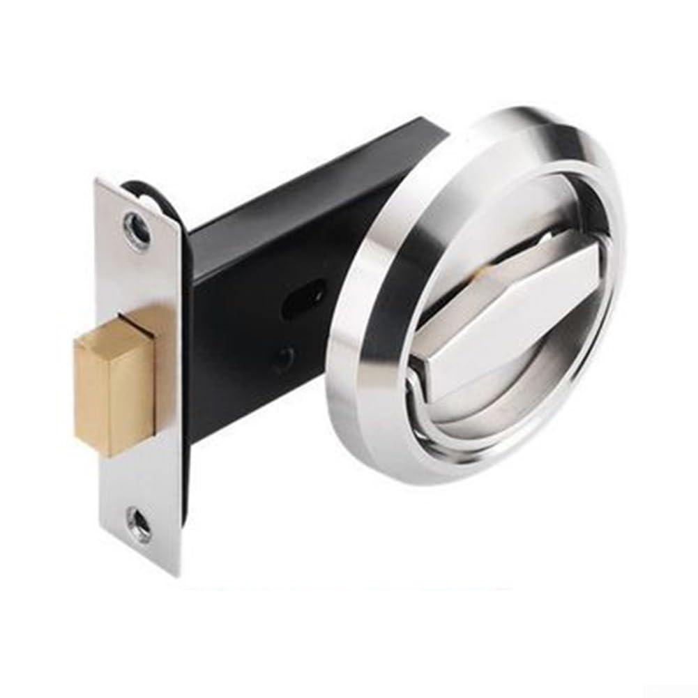 Serrure de porte invisible en acier inoxydable finition argent