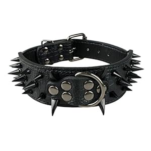 OCSOSO® Unieke 2 Inch Brede Punk Stijl Scherpe Spikes PU Lederen Huisdier Hondenhalsbanden voor Medium Honden Grote Honden