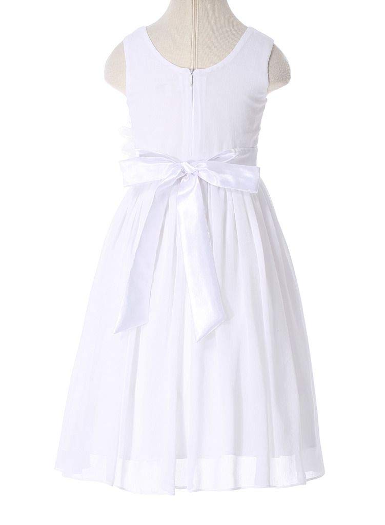 HAPPY ROSE Junior Bridesmaids V-Neckline Chiffon Flower Girl Dress — view 2