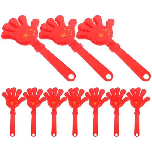 FIXOSHEE 10pcs Non-luminous Hand Clappers Party Props Material Festival Cheer Noisemakers for Adults Sporting Events and Outdoor Celebrations