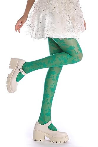 Image of Sahabowi Women Tights, Female Sheer High Waist Pantyhose, Vintage Control Top Stockings