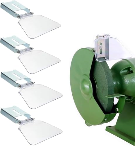 NaningLxh Pack of 4 Eye Shields Bench Grinder Guards, Stainless Steel Case Tool Durable New Replacement Parts for Most Bench Grinders