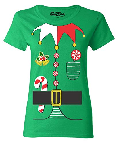 Elf Costume Christmas Candy Holiday Xmas Women