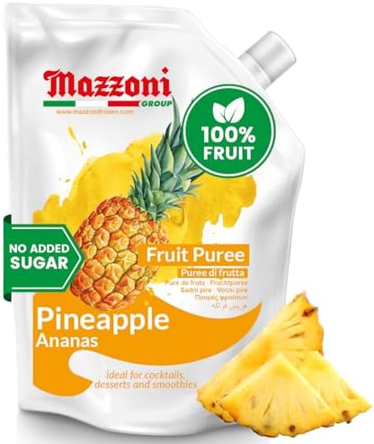 Mazzoni - Pineapple Puree, 100% Pure Pineapple, 2.2 lbs (35.2 oz)