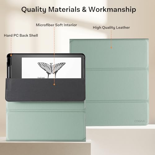 Image of CoBak Stand Case for Kindle Scribe - Premium Folio Leather Cover with Pen Holder, Auto Sleep /Wake - Compatible with 10.2 Inch Kindle Scribe (2022 /2024 Release) | Premium