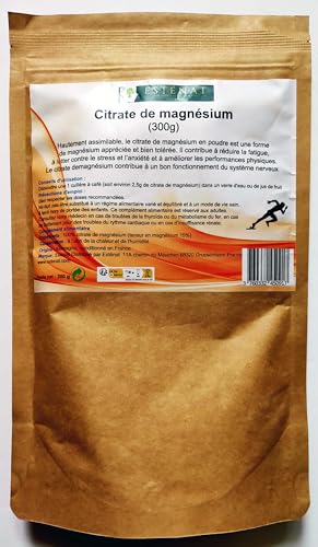 Citrato de Magnesio puro 300G | 2500 mg | Tratamiento para 4 meses | Energía y recuperación rápida | Alta biodisponibilidad | El aliado de los deportistas