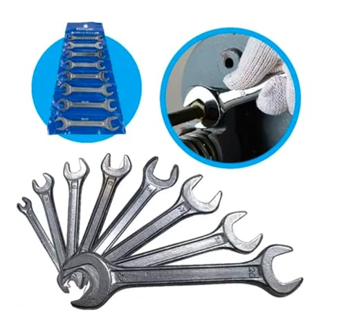 Jogo De Chave Boca Fixa 6 A 22mm Com 8 Peças Excellent Eda