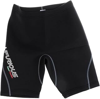 YIJU Men's Wetsuits 2mm Neoprene Diving Shorts Winter Swimming Thick Warm Pants, Black, L