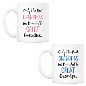 5aupmothersdayandfathersdayforgrandparentsonlythebestgrandpasgrandmasgetpromotedtogreatgrandpagrandmacoffeemugssetgiftsfromgrandsongranddaughtergrandkids11oz Urban Country Home Decor 5aup mothers day and fathers day for grandparents only the best grandpasgrandmas get promoted to great grandpagrandma coffee mugs set gifts from grandson granddaughter grandkids 11 oz urban country home decor
