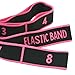 Menolana Yoga Stretch Band 8 Segment Versatile Portable Elastic Band Yoga Resistance Band for Exercise Fitness,Training Workouts Gym, Pink