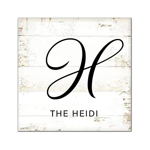 Plaque murale bois lettre H au style rustique haut de gamme 40cm