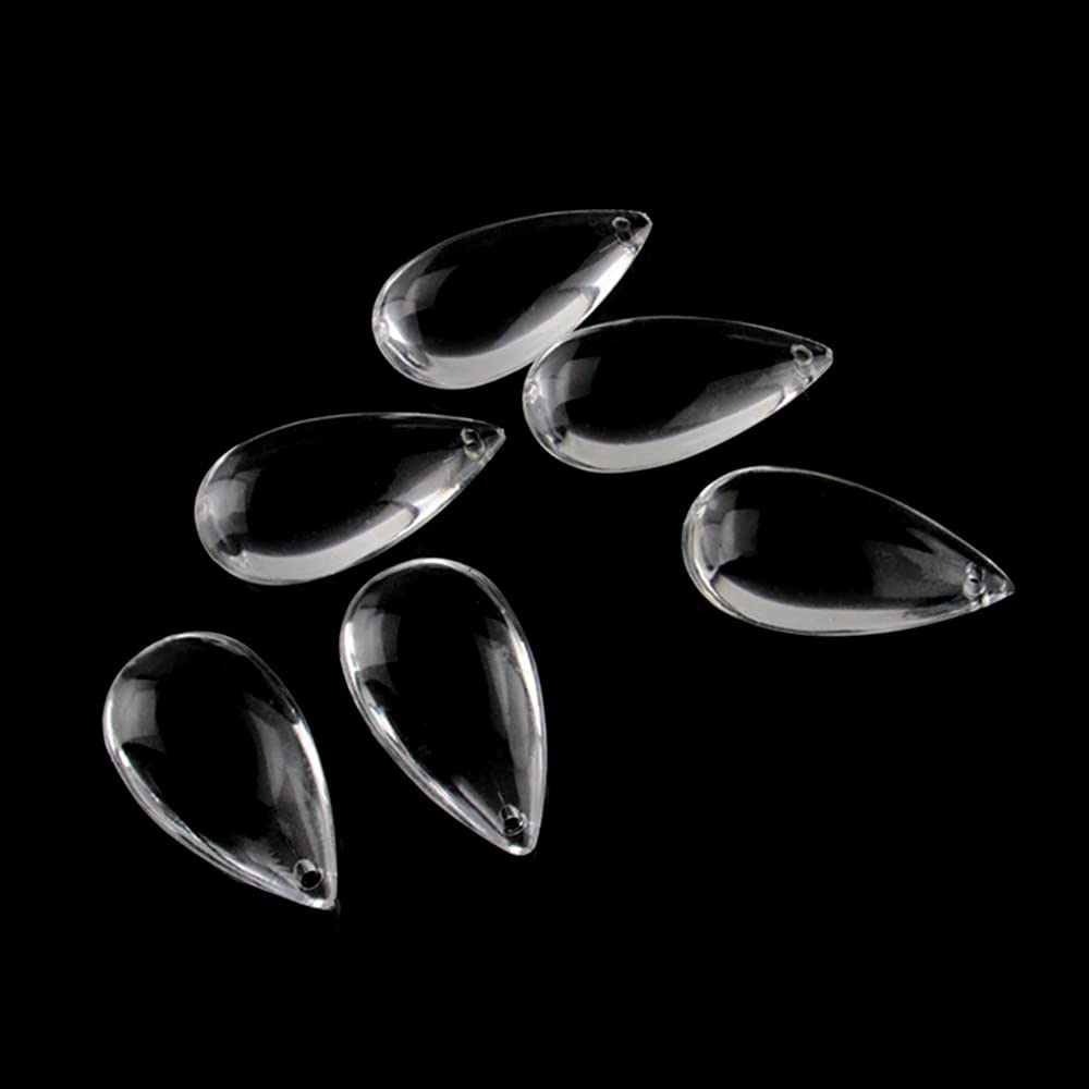 Wiszące kryształy, pryzmaty, 38 mm, 50 mm, akrylowe, łezka, gładki żyrandol, wisiorki, pryzmat, części lampy, wiszące kryształy do dekoracji (50 mm)