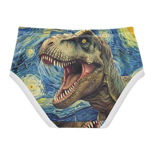 Pattern Girls Underwear Toddlers 2t Cotton Cute Panties Girl Roar Dinosaur Starry Night Underpants Briefs2