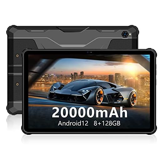 Rugged Android Tablet,OUKITEL RT2 20000mAh Rugged Tablet 10 inch Android 12 Tablet 8GB+128GB Tablet IP68,IP69K Waterproof Tablet 16MP+16MP Camera Octa-core Smart Tbalet 4G Dual SIM WiFi GPS OTG