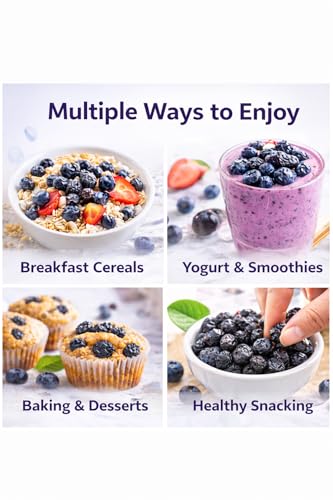 Image of Dry Goods Co. Dried Blueberries 400g | No Added Sugar | A++ Quality | Lab Tested | Rich in Antioxidants (200g X 2)