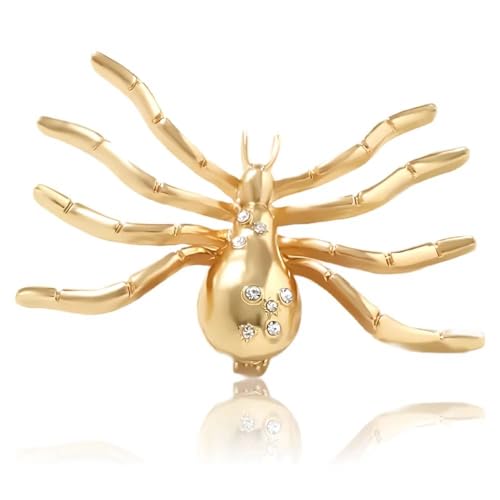 Brooch Pins Gold Spider Rhinestone Lapel Brooches for Women Fashion Jewelry Clothing Decoration Accessorie ﻿Backpacks Brooch