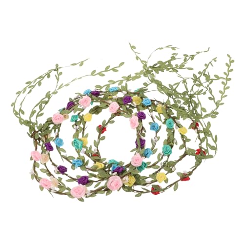 LIFKOME 8pezzi Corona Di Fiori Per Sposa Fasce Per Capelli Floreali Accessori Per Da Sposa Cerceletti Di Fiori Per Donne Fascia Per Bambine