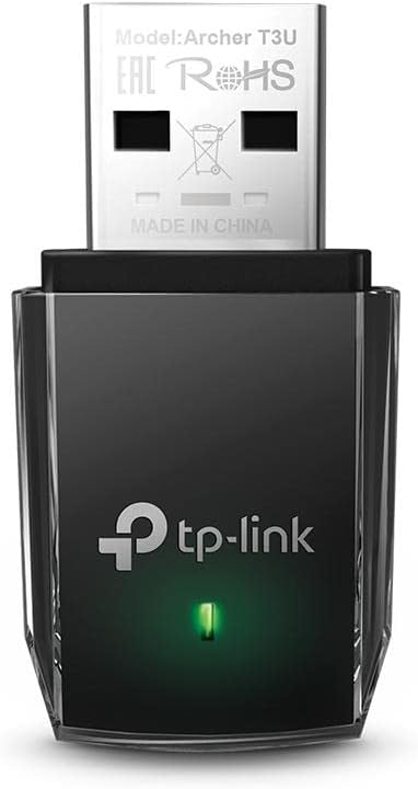TP-Link AC1300 USB WiFi Adapter(Archer T3U)- 2.4G/5G Dual Band Wireless Network Adapter for PC Desktop, MU-MIMO WiFi Dongle, USB 3.0, Supports Windows 11, 10, 8.1, 8, 7, XP/Mac OS X 10.9-10.14