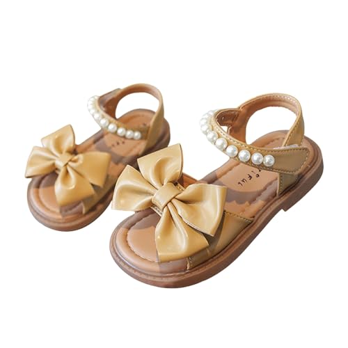 IWIHMIV Girl's Sandals Flat Sandals Dressy Ankle Strap Cute Bow Summer Vacation Comfortable Soft Bottom Beach Shoes2