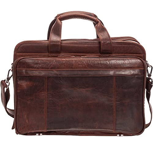 Mancini Buffalo Double Compartment Top Zipper 15.6&rdquo; Laptop