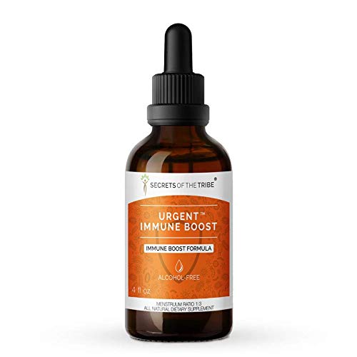 Secrets Of The Tribe - Urgent Immune Boost, Immune Boost Formula, Herbal Supplement Blend Drops Alcohol-Free Liquid Extract (4 fl oz)