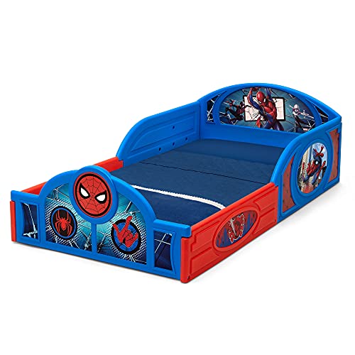Delta Children Marvel Spider-Man Sleep And Play Toddler Bed With Built-In Guardrails #TOP2