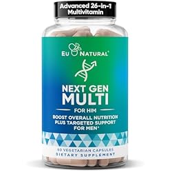Next Gen Multi for Him Advanced Men’s Multivitamin Supplement - 26-in-1 Multiblend for Beard & Hair Growth, Men’s Reproductive Health, Metabolism, Heart, Skin, Prostate Support, More - 60 Veg Capsules