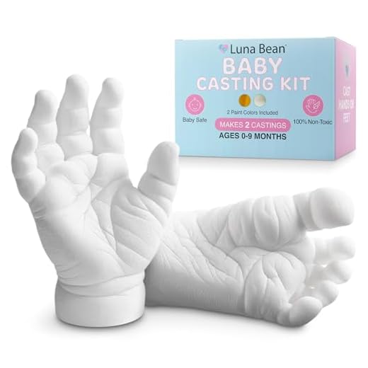 Luna Bean Infant Plaster Statue Casting Keepsake Kit - Cast Baby Hand & Foot (Clear Sealant - Gloss)
