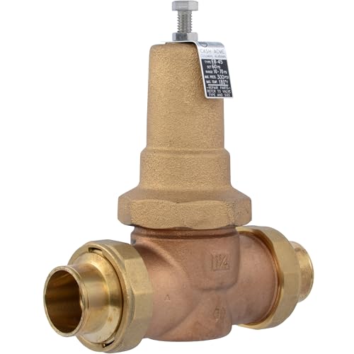 Cash Acme EB45 Pressure Regulating Valve, Double Union, 1-1/4 Inch Sweat, Metal Top, 60 PSI, PVA35M-DUSW-60 by Cash Acme - Used condition - US$138.90