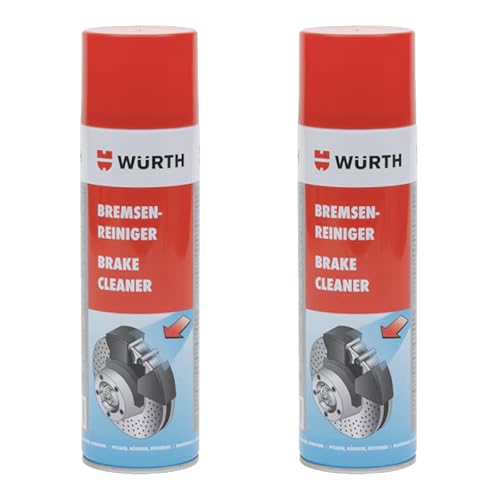 Wurth Brake Cleaner Spray Aerosol Professional Clutch Parts Cleaner Degreaser 2x500ml